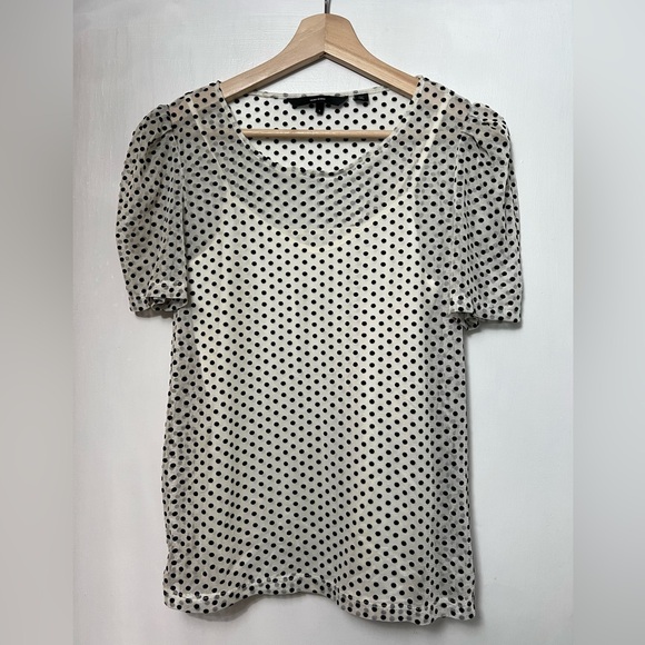 Vero Moda sheer polka dot blouse w/ attached camisole, VGUC, sz small - Picture 1 of 4
